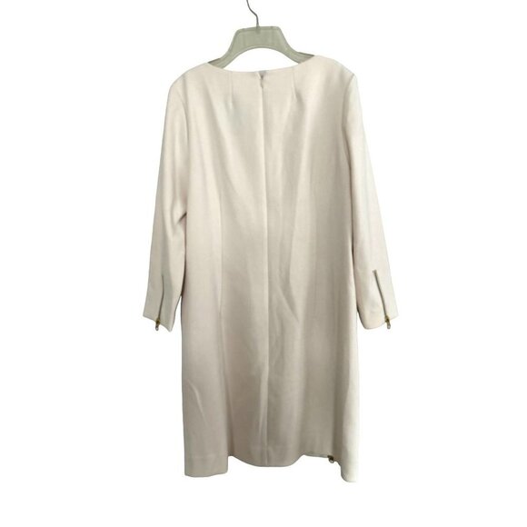 J.CREW White Shift Dress Double Zip Lined Size 6 - Picture 11 of 12